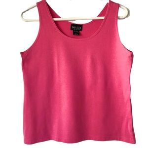 BOGO SALE New York and Company tank top pink knit woman’s size large